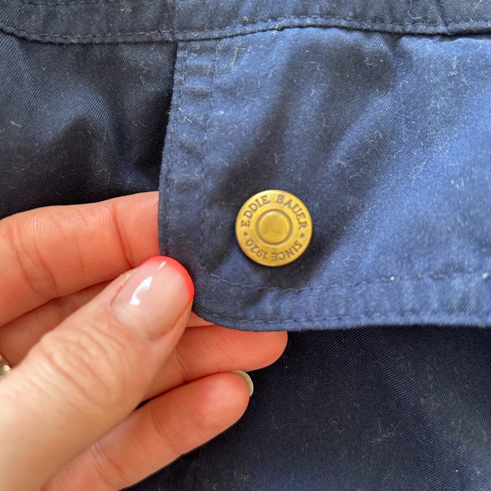 Vintage Eddie Bauer Tan and Blue Jacket - Picture 3 of 3